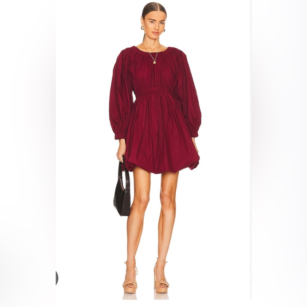 Ulla Johnson Martine Long‎ Puff Sleeve in Bordeaux